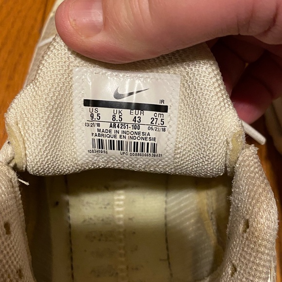 Mens Nike Air Max Plus 'Sail' White Cream Sneakers AR4251-100 Size 9.5 - Picture 7 of 7